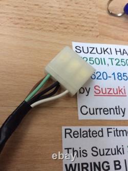 Suzuki T250 T350 Nos Rear Tail Light Harness Loom Pt No 36620-18501 New Perfect