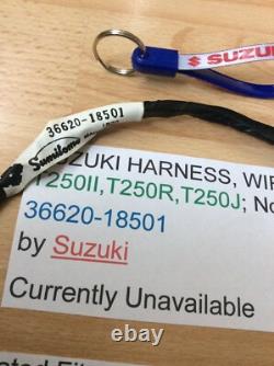 Suzuki T250 T350 Nos Rear Tail Light Harness Loom Pt No 36620-18501 New Perfect