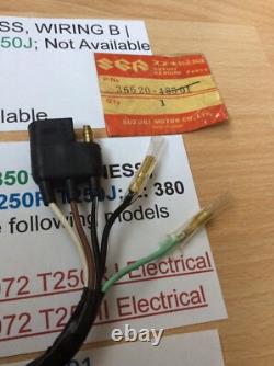 Suzuki T250 T350 Nos Rear Tail Light Harness Loom Pt No 36620-18501 New Perfect