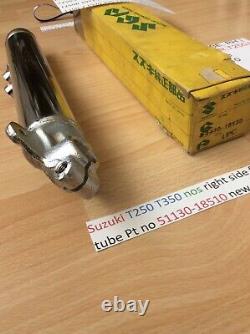 Suzuki T250 T350 nos right side fork tube Pt no 51130-18510 new in suzuki box