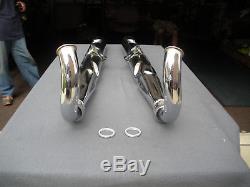 Suzuki T250 T-250 Nos Exhaust Pipes Mufflers With Baffles 1969