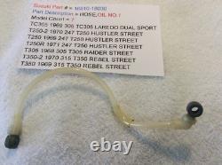 Suzuki T250 Tc305 T305 T350 N. O. S Oil Hose No 1 New Pt No 16810-18030
