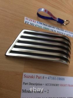 Suzuki T350 Nos Right Frame Accessory Pt No 47161-18600 With Parts Tag