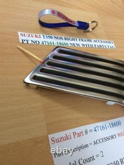 Suzuki T350 Nos Right Frame Accessory Pt No 47161-18600 With Parts Tag