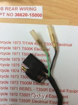 Suzuki T350 T500 Nos Rear Wiring Harness Loom New Pt 36620-15000 Now Obsolete