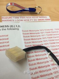 Suzuki T350 T500 Nos Rear Wiring Harness Loom New Pt 36620-15000 Now Obsolete