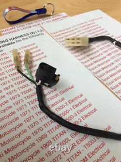 Suzuki T350 T500 Nos Rear Wiring Harness Loom New Pt 36620-15000 Now Obsolete