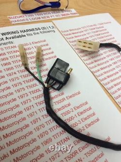 Suzuki T350 T500 Nos Rear Wiring Harness Loom New Pt 36620-15000 Now Obsolete