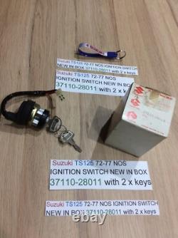 Suzuki TS125 72-77 NOS IGNITION SWITCH NEW IN BOX 37110-28011 Suzuki TS125 72-77 NOS IGNITION SWITCH NEW IN BOX 37110-28011