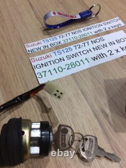 Suzuki TS125 72-77 NOS IGNITION SWITCH NEW IN BOX 37110-28011