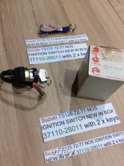 Suzuki TS125 72-77 NOS IGNITION SWITCH NEW IN BOX 37110-28011
