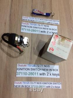 Suzuki TS125 72-77 NOS IGNITION SWITCH NEW IN BOX 37110-28011 Suzuki TS125 72-77 NOS IGNITION SWITCH NEW IN BOX 37110-28011
