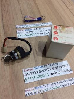 Suzuki TS125 72-77 NOS IGNITION SWITCH NEW IN BOX 37110-28011