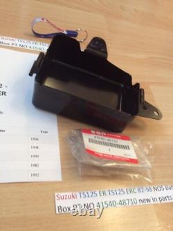 Suzuki TS125 ER TS125 ERC 82-98 NOS Battery Box PT NO 41540-48710 new in bag