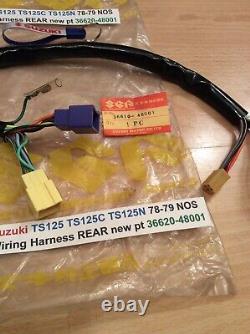 Suzuki TS125 TS125C TS125N 78-79 NOS Wiring Harness REAR new pt 36620-48001 NEW