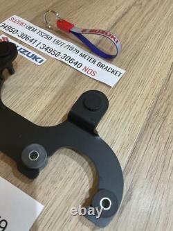 Suzuki TS250 1977 1979 NOS METER BRACKET 34950-30641 34950-30640 INC CUSHIONS