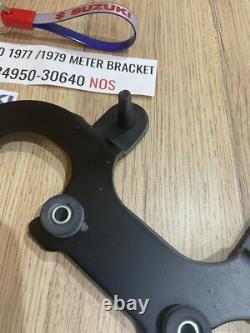 Suzuki TS250 1977 1979 NOS METER BRACKET 34950-30641 34950-30640 INC CUSHIONS