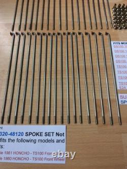 Suzuki Ts100 80-81 Ds100 78-81 Nos Front Spoke Set Pt 55320-48120 New With Tag
