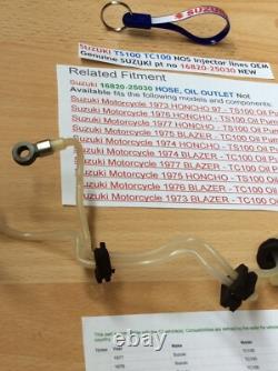 Suzuki Ts100 Tc100 Ts90 Tc90 Rv90 Nos Oil Hose / Pipe New Pt No 16820-25030