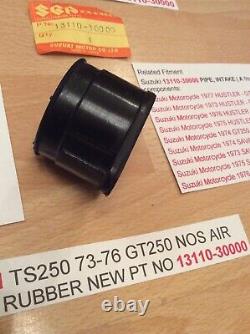 Suzuki Ts250 73-76 Gt250 Nos Inlet Intake Pipe Rubber Pt No 13110-30000 New