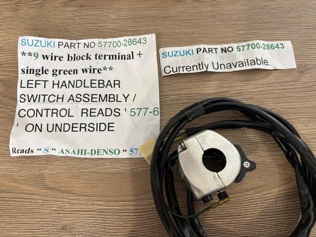 Suzuki Ts250 Ts185 Ts125, Tc125 Tc185 Left Hand Switch Nos 57700-28643