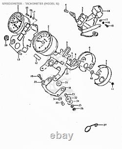 Suzuki X7 NOS Clock Set Speedometer / Tachometer Assembly NEW