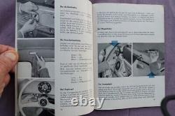 VW operating instructions beetle ovali + convertible sales brochure 3/1957 NOS