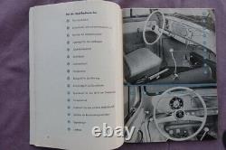 VW operating instructions beetle ovali + convertible sales brochure 3/1957 NOS