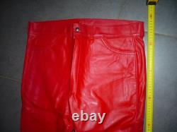 Vintage 1990 suzuki pants size XL new very old stock cowhide leather