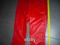 Vintage 1990 suzuki pants size XL new very old stock cowhide leather