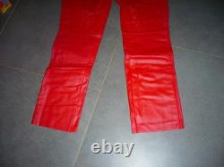 Vintage 1990 suzuki pants size XL new very old stock cowhide leather