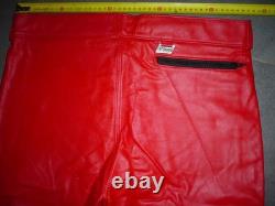 Vintage 1990 suzuki pants size XL new very old stock cowhide leather