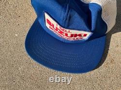 Vintage I Sell Suzuki Motorcycles Dealership Promo Hat, New Old Stock 1970s
