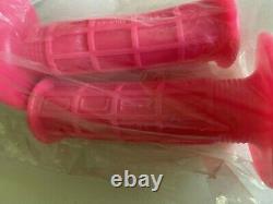 Vintage Motocross Nos Sunline Pink Debruzer Crossbar Pad + Pink Oury Orig Grips