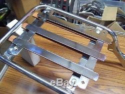 Vintage NOS Suzuki KG Style Luggage Rack With Wood & Chrome Top GT750 GT550