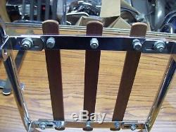 Vintage NOS Suzuki KG Style Luggage Rack With Wood & Chrome Top GT750 GT550